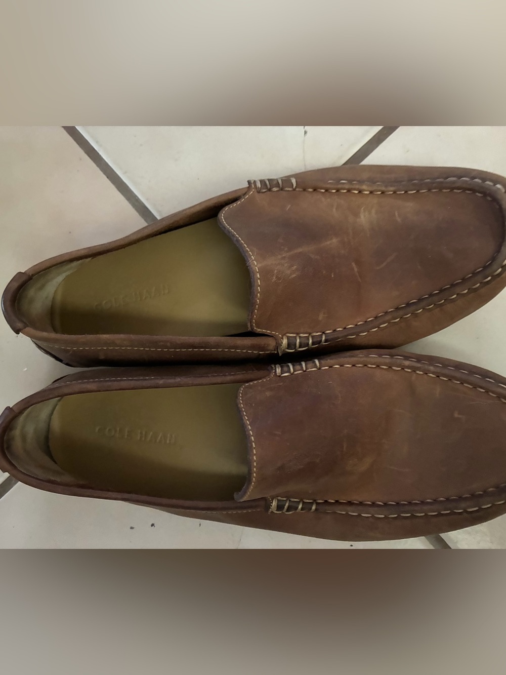 Men's Cole Haan Brown Leather Slip-On Loafers